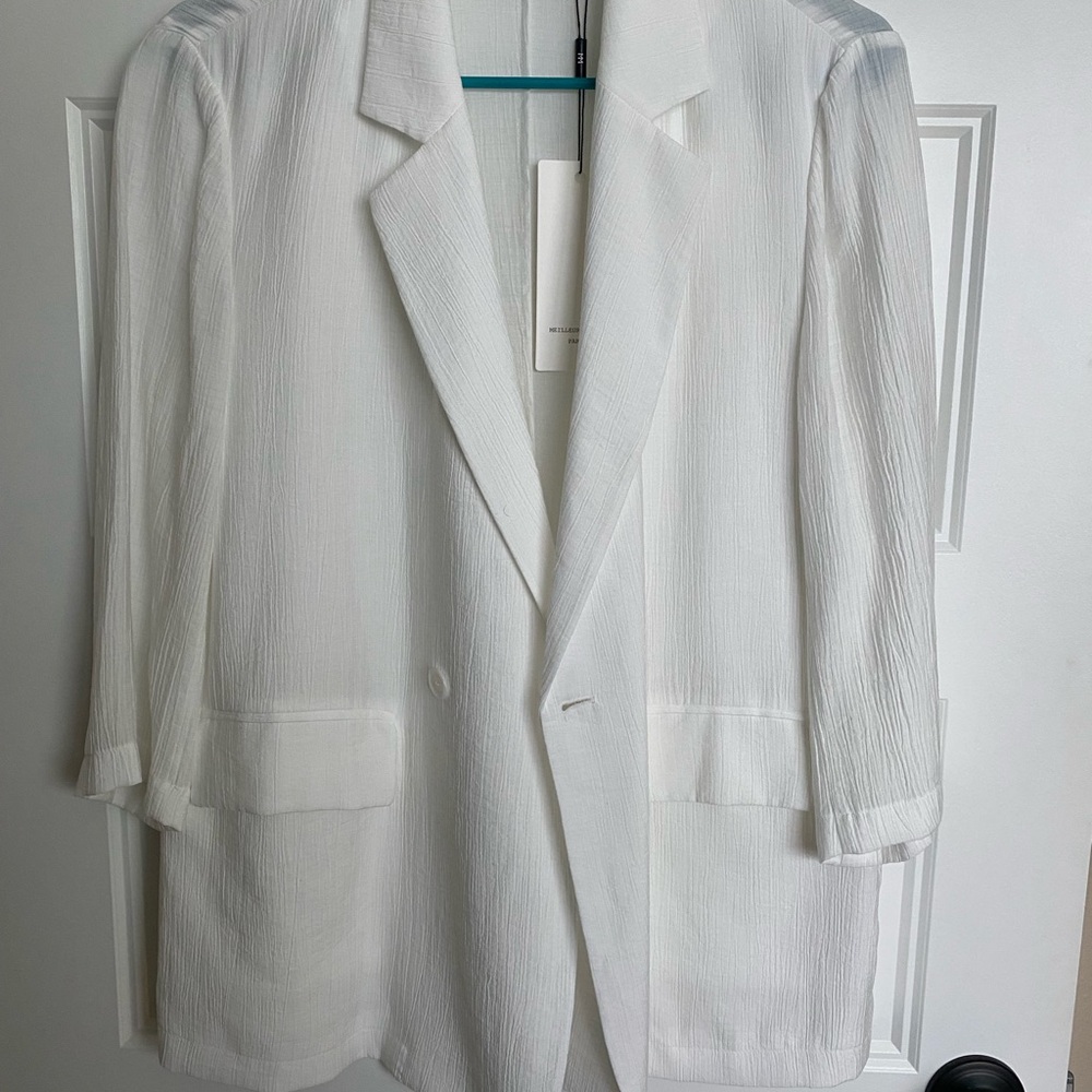 Parisian White Summer Cotton Blazer